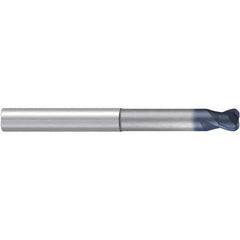 Emuge - 12mm Diam, 10mm LOC, 2 Flute Solid Carbide Roughing & Finishing End Mill - TiAlN Finish, 120mm OAL, 12mm Shank Diam, Cylindrical Shank, 30° Helix, Long Length - USA Tool & Supply