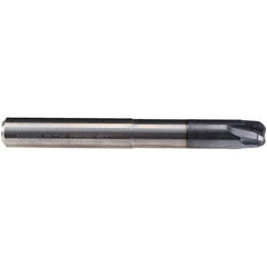 Emuge - 16mm Diam, 4 Flute Solid Carbide Roughing & Finishing End Mill - TiAlN Finish, Cylindrical Shank, 0° Helix, Long Length - USA Tool & Supply