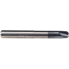 Emuge - 12mm Diam, 4 Flute Solid Carbide Roughing & Finishing End Mill - TiAlN Finish, Cylindrical Shank, 0° Helix, Long Length - USA Tool & Supply