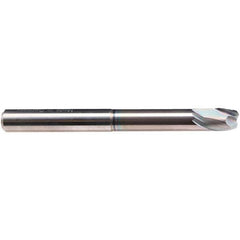 Emuge - 8mm Diam, 7mm LOC, 2 Flute Solid Carbide Roughing & Finishing End Mill - CrN Finish, 90mm OAL, 8mm Shank Diam, Cylindrical Shank, 30° Helix, Long Length - USA Tool & Supply