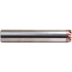 Emuge - 8° Taper Angle per Side, 15mm Small End Diam, 3.5mm LOC, Solid Carbide 9 Flute Tapered Corner Radius End Mill - TiAlN Finish, 108mm OAL, 16mm Shank Diam, Spiral Flute, 20° Helix - USA Tool & Supply