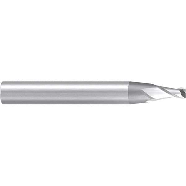Emuge - 6° Taper Angle per Side, 4mm Small End Diam, 8mm LOC, Solid Carbide 2 Flute Tapered Corner Radius End Mill - 63mm OAL, 8mm Shank Diam, Spiral Flute, 30° Helix - USA Tool & Supply