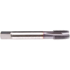 Emuge - 7/8-9 UNC 4 Flute 2B/3B Plug Spiral Flute Tap - High Speed Steel, TiCN Finish, 5.512" OAL, Right Hand Flute, Right Hand Thread, Series CU499300 - USA Tool & Supply