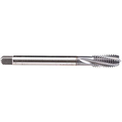 Emuge - 7/16-14 UNC 4 Flute BT Modified Bottoming Spiral Flute Tap - High Speed Steel, TiCN Finish, 3.937" OAL, Right Hand Flute, Right Hand Thread, Series CU459600 - USA Tool & Supply