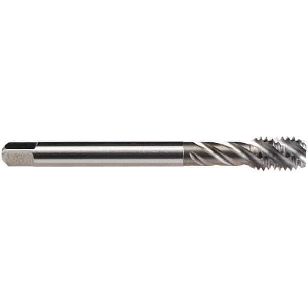 Emuge - M16x2.00 M 4 Flute Bottoming Spiral Flute Tap - High Speed Steel, Bright Finish, 110mm OAL, Right Hand Flute, Right Hand Thread, Series Enorm Z/E - USA Tool & Supply