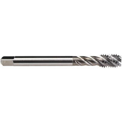 Emuge - M16x2.00 M 4 Flute Bottoming Spiral Flute Tap - High Speed Steel, Bright Finish, 110mm OAL, Right Hand Flute, Right Hand Thread, Series Enorm Z/E - USA Tool & Supply