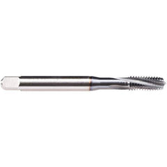 Emuge - 4-40 UNC 3 Flute BT Modified Bottoming Spiral Flute Tap - High Speed Steel, TiCN Finish, 2.205" OAL, Right Hand Flute, Right Hand Thread, Series BU459600 - USA Tool & Supply