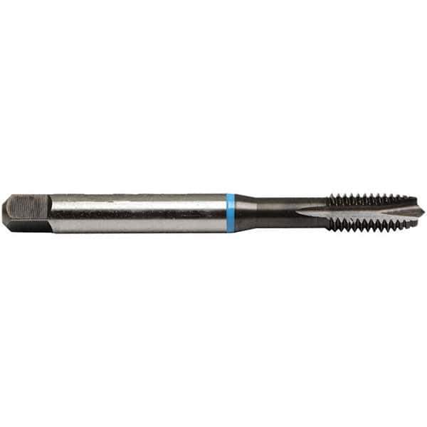 Emuge - M8x1.25 M 3 Flute BT Plug Spiral Flute Tap - High Speed Steel, Nitride Finish, 90mm OAL, Right Hand Flute, Right Hand Thread, Series Rekord B-VA - Exact Industrial Supply