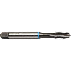 Emuge - M6x1 M 3 Flute BT Plug Spiral Flute Tap - High Speed Steel, Nitride Finish, 80mm OAL, Right Hand Flute, Right Hand Thread, Series Rekord B-VA - USA Tool & Supply