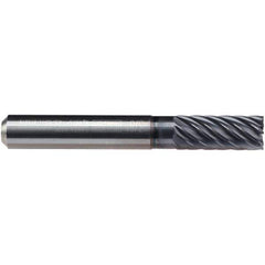 Emuge - 5/16" Diam, 3/4" LOC, 8 Flute Solid Carbide Roughing & Finishing End Mill - TiAlN Finish, 2-1/2" OAL, 5/16" Shank Diam, Cylindrical Shank, 40° Helix, Long Length - USA Tool & Supply