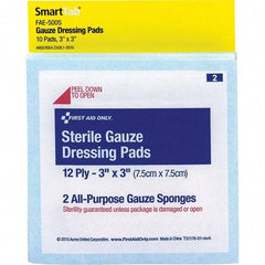 PRO-SAFE - 6-5/8" Long x 5-1/8" Wide, General Purpose Wound Care - White, Gauze Bandage - USA Tool & Supply