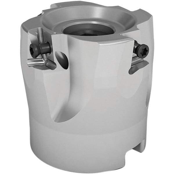 Seco - 5 Inserts, 50mm Cut Diam, 22mm Arbor Diam, 8mm Max Depth of Cut, Indexable Square-Shoulder Face Mill - 90° Lead Angle, 40mm High, LOEX08.. Insert Compatibility, Through Coolant, Series 220.94-08 - USA Tool & Supply