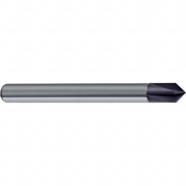 Guhring - 4mm Diam 4 Flute Single End Solid Carbide Chamfer Mill - USA Tool & Supply
