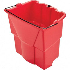 Rubbermaid - 35 Qt Plastic Bucket - 15.2" Long x 14" High x 9.8" Wide, Red - USA Tool & Supply