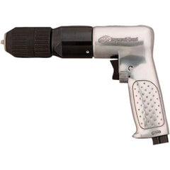 Ingersoll-Rand - 1/2" Reversible Keyless Chuck - Pistol Grip Handle, 5,000 RPM, 0.5 hp, 90 psi - USA Tool & Supply