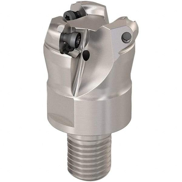 Seco - 23mm Cutting Diam, 6mm Max Depth of Cut, Modular Connection Indexable Copy End Mill - 3 Inserts, RP.. 1204 Insert, 217.29-06 Toolholder, Steel, Through Coolant - USA Tool & Supply