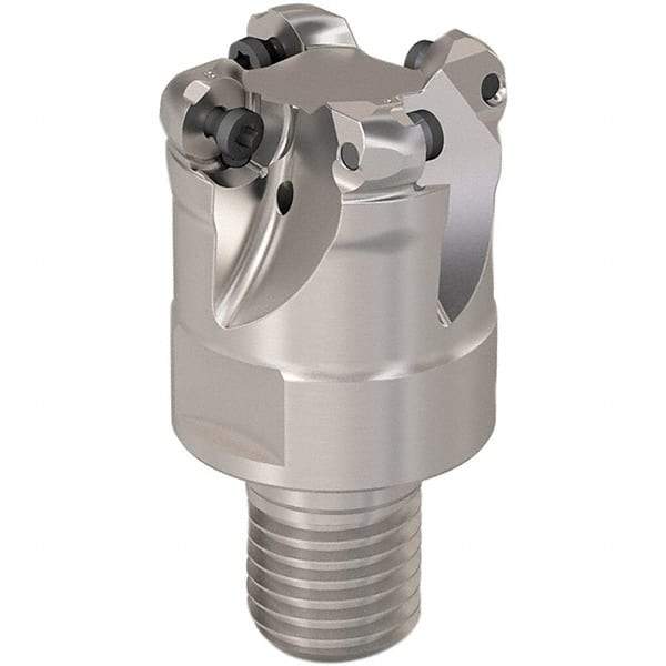 Seco - 28mm Cutting Diam, 6mm Max Depth of Cut, Modular Connection Indexable Copy End Mill - 4 Inserts, RP.. 1204 Insert, 217.29-06 Toolholder, Steel, Through Coolant - USA Tool & Supply