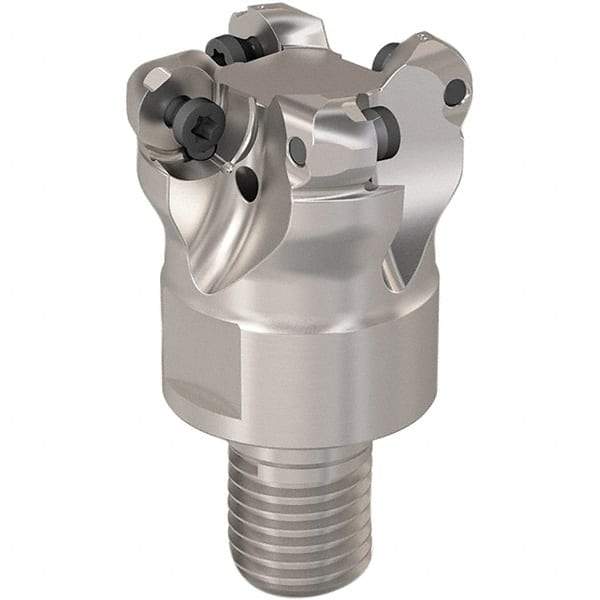 Seco - 26.1mm Cutting Diam, 6mm Max Depth of Cut, Modular Connection Indexable Copy End Mill - 4 Inserts, RP.. 1204 Insert, 217.29I-06 Toolholder, Steel, Through Coolant - USA Tool & Supply