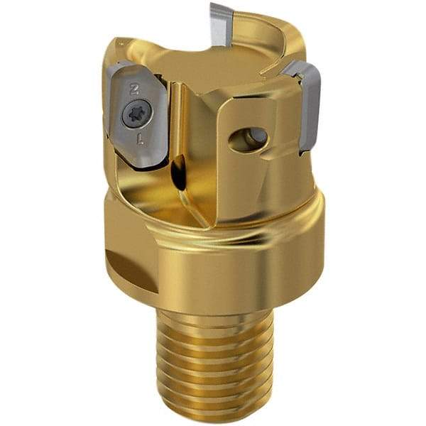 Seco - 1-1/2" Cutting Diam, 7.5mm Max Depth of Cut, Modular Connection Indexable Copy End Mill - 3 Inserts, XP.. 12 Insert, 217.97-12 Toolholder, Steel, Through Coolant - USA Tool & Supply