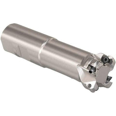 Seco - 28mm Cutting Diam, 32mm Shank Diam, 6mm Max Depth of Cut, Weldon Shank Indexable Copy End Mill - 4 Inserts, RP.. 1204 Insert, 217.29I-06 Toolholder, Steel, Through Coolant - USA Tool & Supply