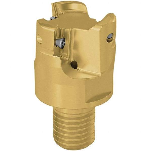 Seco - 40mm Cutting Diam, 7.5mm Max Depth of Cut, Modular Connection Indexable Copy End Mill - 3 Inserts, XP.. 12 Insert, 217.97-12 Toolholder, Steel, Through Coolant - USA Tool & Supply