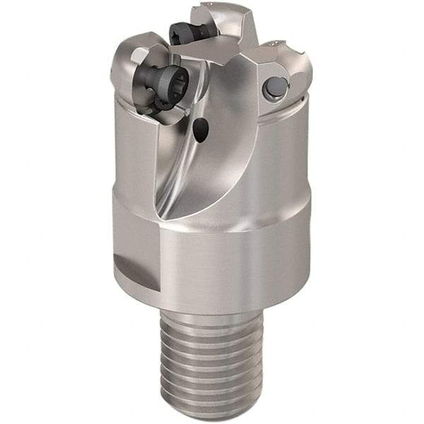 Seco - 20mm Cutting Diam, 6mm Max Depth of Cut, Modular Connection Indexable Copy End Mill - 3 Inserts, RP.. 1204 Insert, 217.29-06 Toolholder, Steel, Through Coolant - USA Tool & Supply