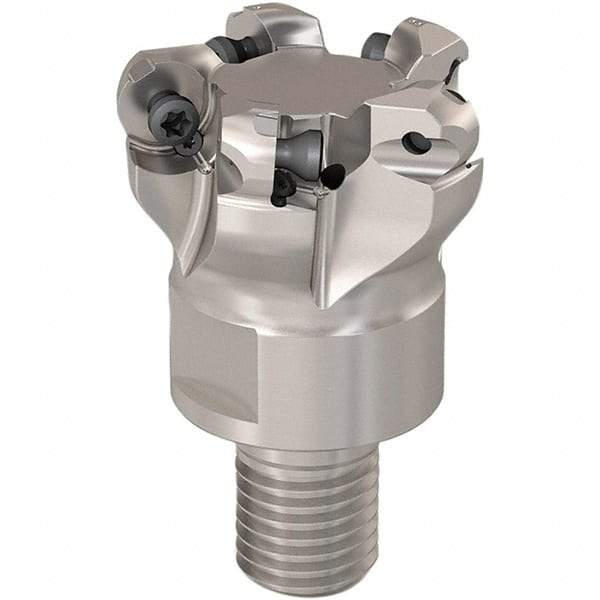Seco - 30mm Cutting Diam, 6mm Max Depth of Cut, Modular Connection Indexable Copy End Mill - 5 Inserts, RP.. 1204 Insert, 217.29-06 Toolholder, Steel, Through Coolant - USA Tool & Supply