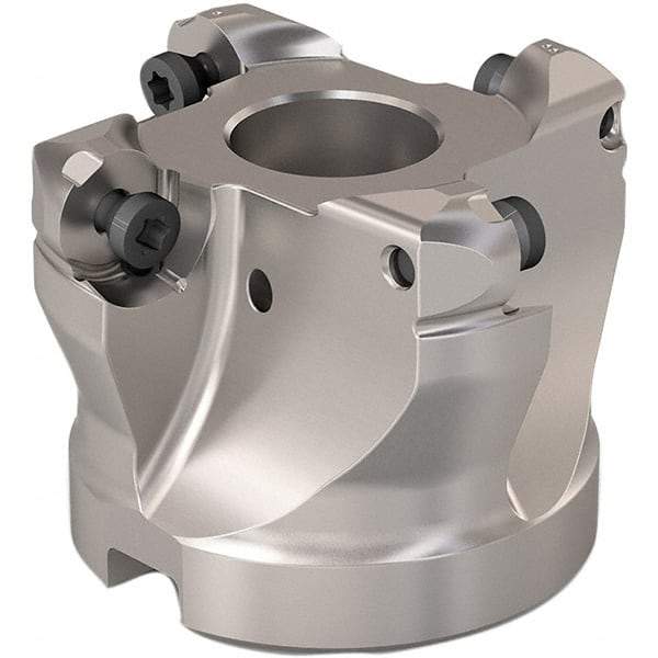 Seco - 38.8mm Cut Diam, 6mm Max Depth, 3/4" Arbor Hole, 4 Inserts, RP..1204 Insert Style, Indexable Copy Face Mill - R220.29 Cutter Style, 12,500 Max RPM, 1-1/2 High, Through Coolant, Series R220.29 - USA Tool & Supply