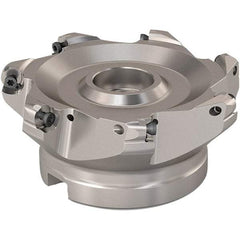 Seco - 100mm Cut Diam, 6mm Max Depth, 32mm Arbor Hole, 7 Inserts, RP..1204 Insert Style, Indexable Copy Face Mill - R220.29 Cutter Style, 8,400 Max RPM, 63mm High, Through Coolant, Series R220.29 - USA Tool & Supply