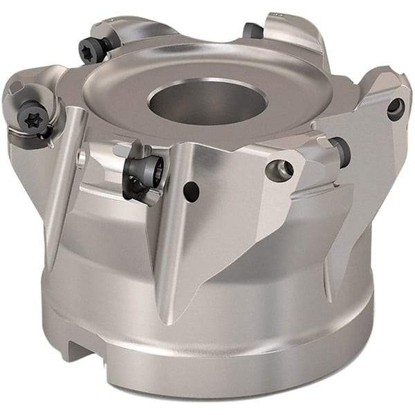 Seco - 64.2mm Cut Diam, 6mm Max Depth, 1" Arbor Hole, 6 Inserts, RP..1204 Insert Style, Indexable Copy Face Mill - R220.29 Cutter Style, 10,000 Max RPM, 2 High, Through Coolant, Series R220.29 - USA Tool & Supply