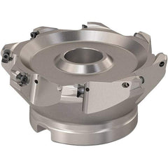 Seco - 125mm Cut Diam, 6mm Max Depth, 40mm Arbor Hole, 8 Inserts, RP..1204 Insert Style, Indexable Copy Face Mill - R220.29 Cutter Style, 7,600 Max RPM, 63mm High, Through Coolant, Series R220.29 - USA Tool & Supply