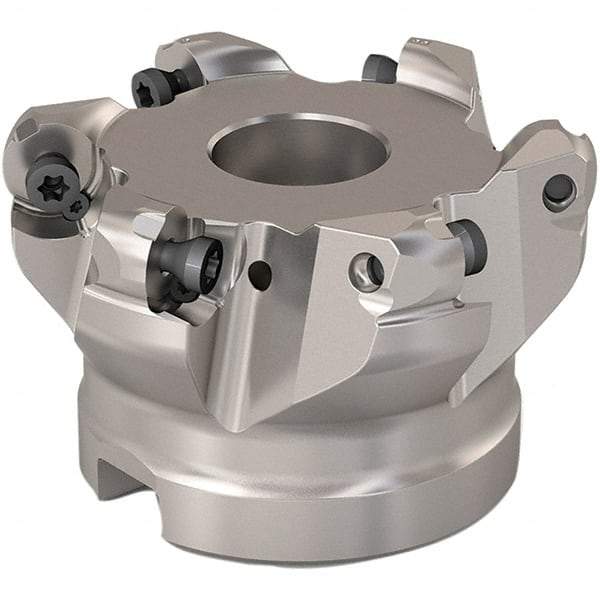 Seco - 51mm Cut Diam, 6mm Max Depth, 22mm Arbor Hole, 6 Inserts, RP..1204 Insert Style, Indexable Copy Face Mill - R220.29 Cutter Style, 11,200 Max RPM, 40mm High, Through Coolant, Series R220.29 - USA Tool & Supply