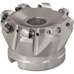 Seco - 68mm Cut Diam, 6mm Max Depth, 27mm Arbor Hole, 8 Inserts, RP..1204 Insert Style, Indexable Copy Face Mill - R220.29 Cutter Style, 10,000 Max RPM, 50mm High, Through Coolant, Series R220.29 - USA Tool & Supply