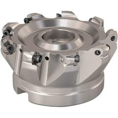 Seco - 88mm Cut Diam, 6mm Max Depth, 32mm Arbor Hole, 9 Inserts, RP..1204 Insert Style, Indexable Copy Face Mill - R220.29 Cutter Style, 8,800 Max RPM, 50mm High, Through Coolant, Series R220.29 - USA Tool & Supply
