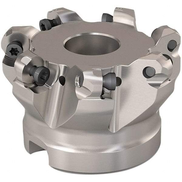 Seco - 51mm Cut Diam, 6mm Max Depth, 22mm Arbor Hole, 7 Inserts, RP..1204 Insert Style, Indexable Copy Face Mill - R220.29 Cutter Style, 11,200 Max RPM, 40mm High, Through Coolant, Series R220.29 - USA Tool & Supply