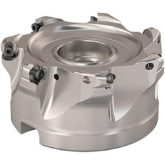 Seco - 89.6mm Cut Diam, 6mm Max Depth, 1-1/2" Arbor Hole, 7 Inserts, RP..1204 Insert Style, Indexable Copy Face Mill - R220.29 Cutter Style, 8,800 Max RPM, 2 High, Through Coolant, Series R220.29 - USA Tool & Supply