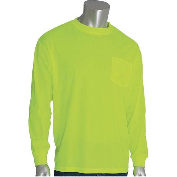 PIP - Size 3XL Hi-Vis Yellow High Visibility Long Sleeve T-Shirt - USA Tool & Supply