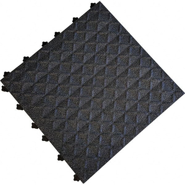 Ergo Advantage - 18" Long x 18" Wide x 1" Thick, Anti-Fatigue Modular Matting Anti-Fatigue Flooring - USA Tool & Supply