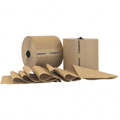 PRO-SOURCE - Hard Roll of 1 Ply Natural Paper Towels - 7-7/8" Wide, 800' Roll Length - USA Tool & Supply