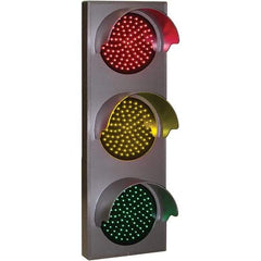 TAPCO - LED Road Safety Signal Light - Red, Yellow & Green Aluminum - USA Tool & Supply