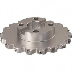 Seco - Shell Mount Connection, 0.787" Cutting Width, 59.31mm Depth of Cut, 250mm Cutter Diam, 60mm Hole Diam, 9 Tooth Indexable Slotting Cutter - R335.25 Toolholder, XNHQ 12 Insert, Right Hand Cutting Direction - USA Tool & Supply
