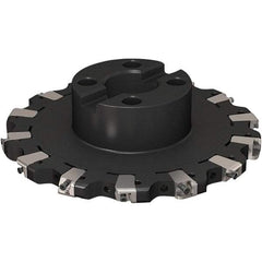 Seco - Shell Mount Connection, 17/32" Cutting Width, 2-1/8" Depth of Cut, 200mm Cutter Diam, 40mm Hole Diam, 7 Tooth Indexable Slotting Cutter - R335.25 Toolholder, XNHQ 1407 Insert, Right Hand Cutting Direction - USA Tool & Supply