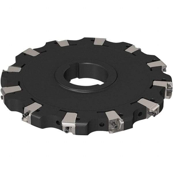 Seco - Arbor Hole Connection, 0.669" Cutting Width, 2-1/2" Depth of Cut, 200mm Cutter Diam, 50mm Hole Diam, 6 Tooth Indexable Slotting Cutter - R335.25 Toolholder, XNHQ 1407 Insert, Neutral Cutting Direction - USA Tool & Supply