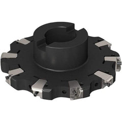 Seco - Shell Mount Connection, 0.669" Cutting Width, 43.82mm Depth of Cut, 160mm Cutter Diam, 40mm Hole Diam, 5 Tooth Indexable Slotting Cutter - R335.25 Toolholder, XNHQ 1407 Insert, Right Hand Cutting Direction - USA Tool & Supply