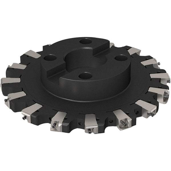 Seco - Shell Mount Connection, 0.669" Cutting Width, 58.98mm Depth of Cut, 250mm Cutter Diam, 60mm Hole Diam, 8 Tooth Indexable Slotting Cutter - R335.25 Toolholder, XNHQ 1407 Insert, Right Hand Cutting Direction - USA Tool & Supply