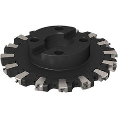 Seco - Shell Mount Connection, 0.669" Cutting Width, 58.98mm Depth of Cut, 250mm Cutter Diam, 60mm Hole Diam, 8 Tooth Indexable Slotting Cutter - R335.25 Toolholder, XNHQ 1407 Insert, Right Hand Cutting Direction - USA Tool & Supply