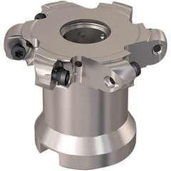 Seco - Shell Mount Connection, 0.472" Cutting Width, 15mm Depth of Cut, 63mm Cutter Diam, 22mm Hole Diam, 3 Tooth Indexable Slotting Cutter - R335.29 Toolholder, RP.. 1204 Insert, Right Hand Cutting Direction - USA Tool & Supply