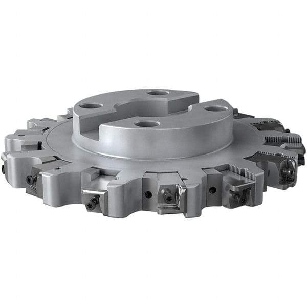 Seco - Shell Mount Connection, 1.024" Cutting Width, 59mm Depth of Cut, 250mm Cutter Diam, 60mm Hole Diam, 7 Tooth Indexable Slotting Cutter - R335.25 Toolholder, XNHQ 1707 Insert, Right Hand Cutting Direction - USA Tool & Supply