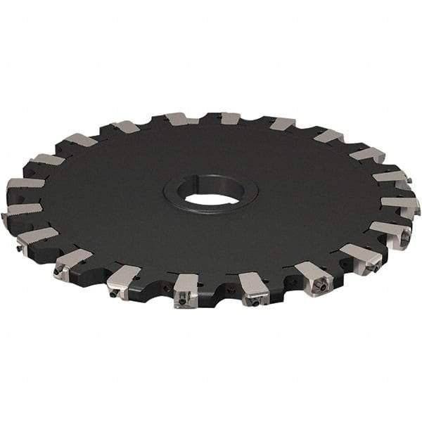 Seco - Arbor Hole Connection, 17/32" Cutting Width, 121.04mm Depth of Cut, 315mm Cutter Diam, 50mm Hole Diam, 10 Tooth Indexable Slotting Cutter - R335.25 Toolholder, XNHQ 1407 Insert, Neutral Cutting Direction - USA Tool & Supply