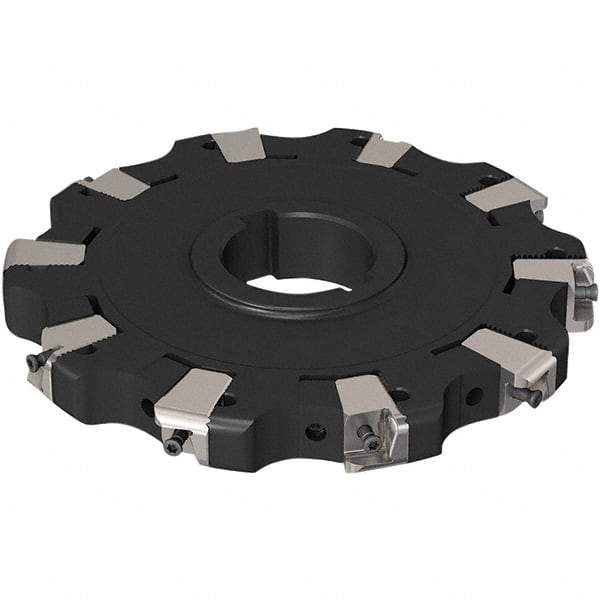 Seco - Arbor Hole Connection, 0.669" Cutting Width, 50.5mm Depth of Cut, 160mm Cutter Diam, 40mm Hole Diam, 5 Tooth Indexable Slotting Cutter - R335.25 Toolholder, XNHQ 1407 Insert, Neutral Cutting Direction - USA Tool & Supply